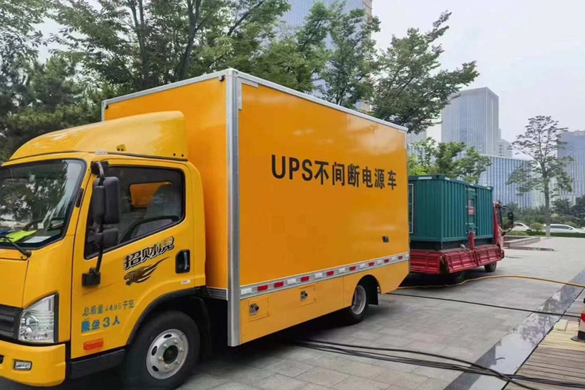 西峰发电机租赁施工现场