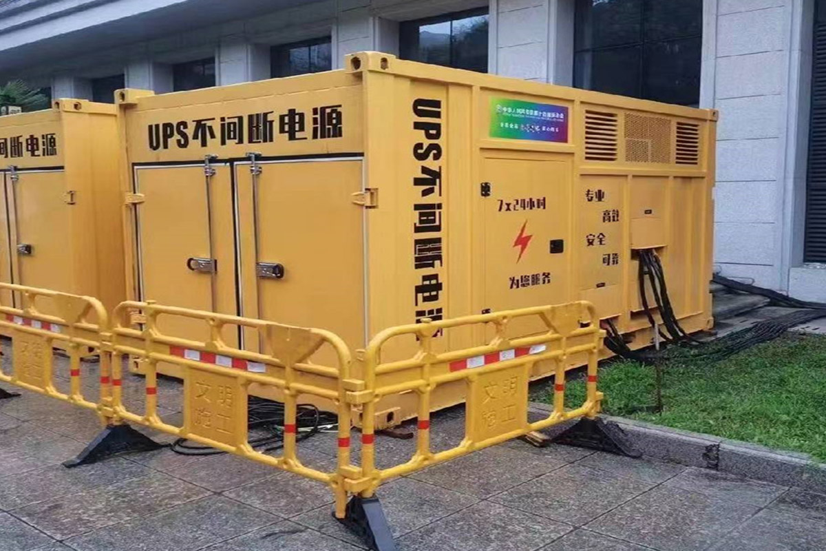 西峰发电机租赁施工现场