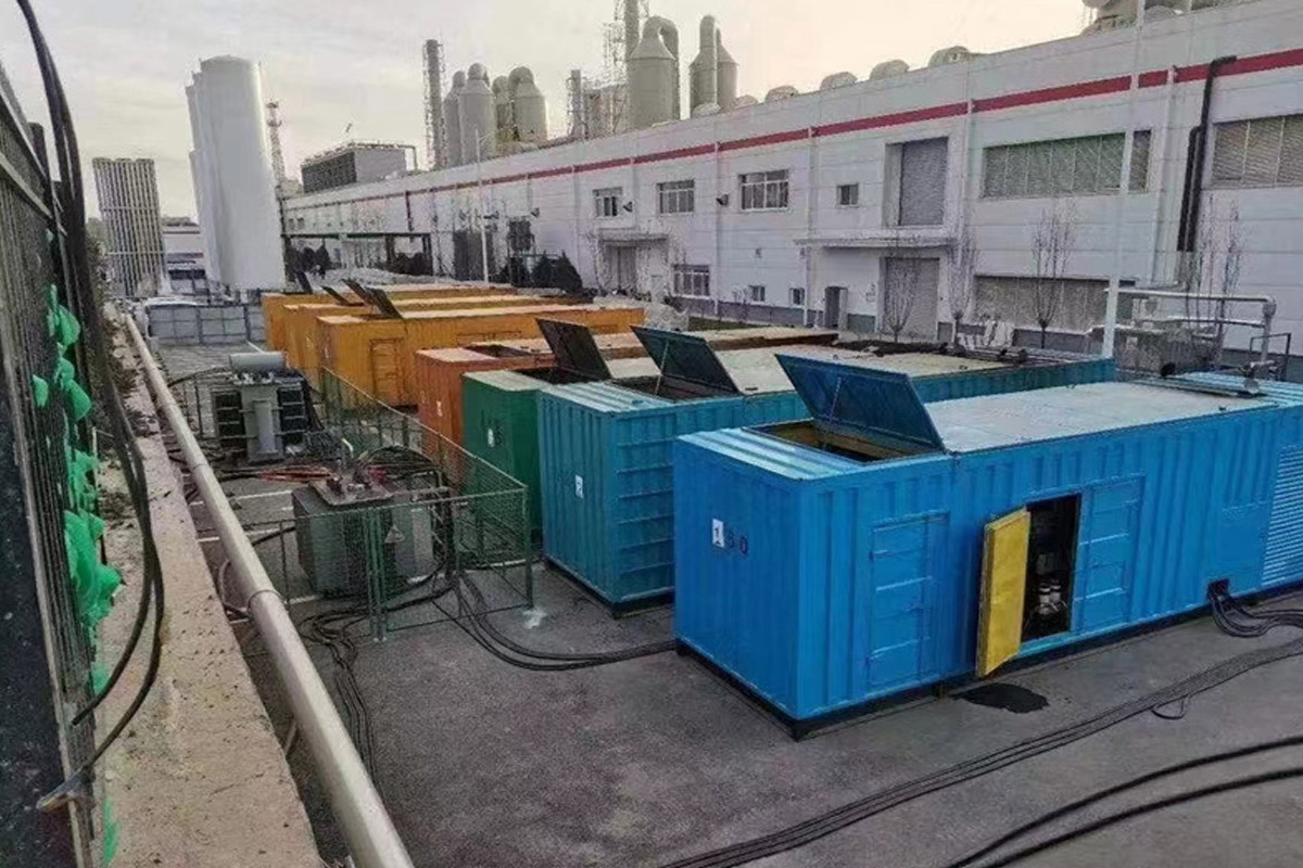 西峰发电机租赁施工现场