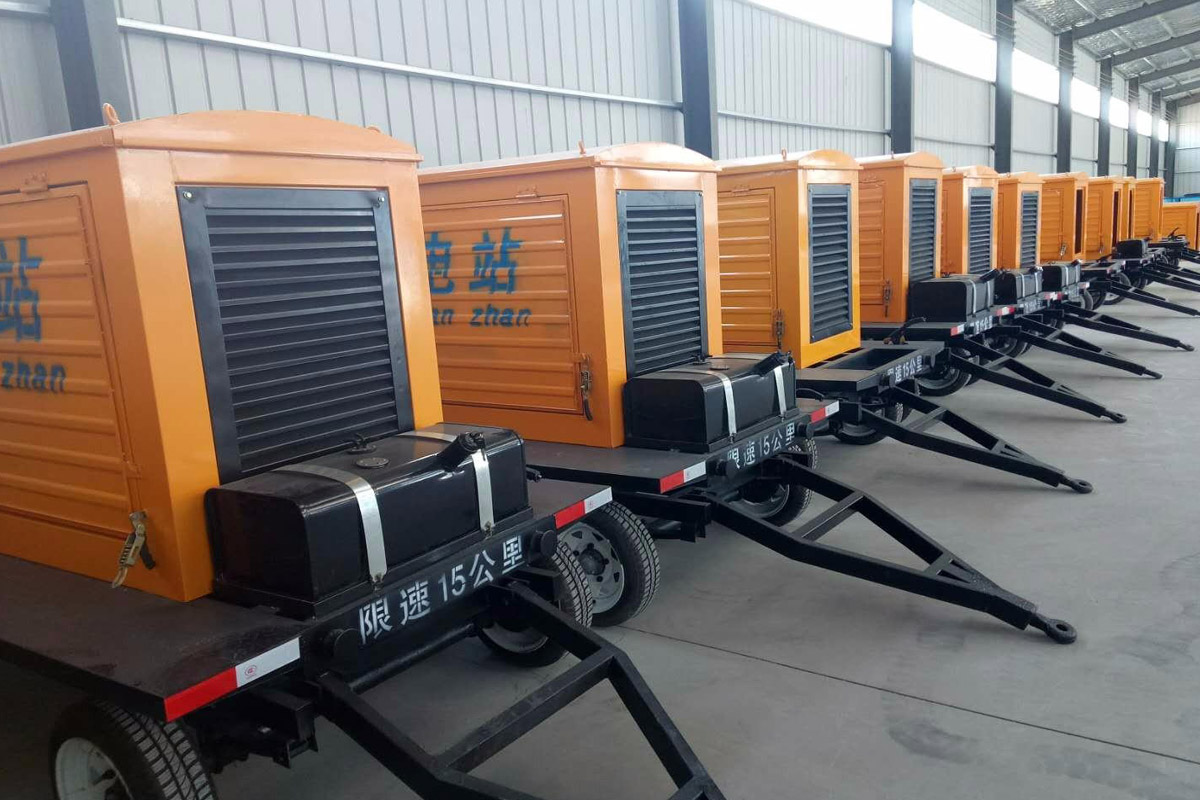 西峰发电机租赁施工现场